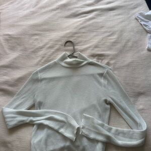 Free People Cream Turtleneck Sweater
